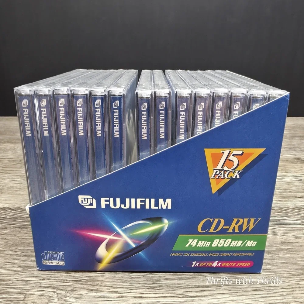 Fujifilm CD-RW 74 Min 650MB Rewritable Compact Disk - Lot‎ Of 14 - New CD-RW's